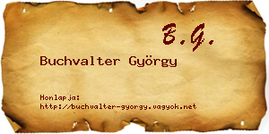 Buchvalter György névjegykártya